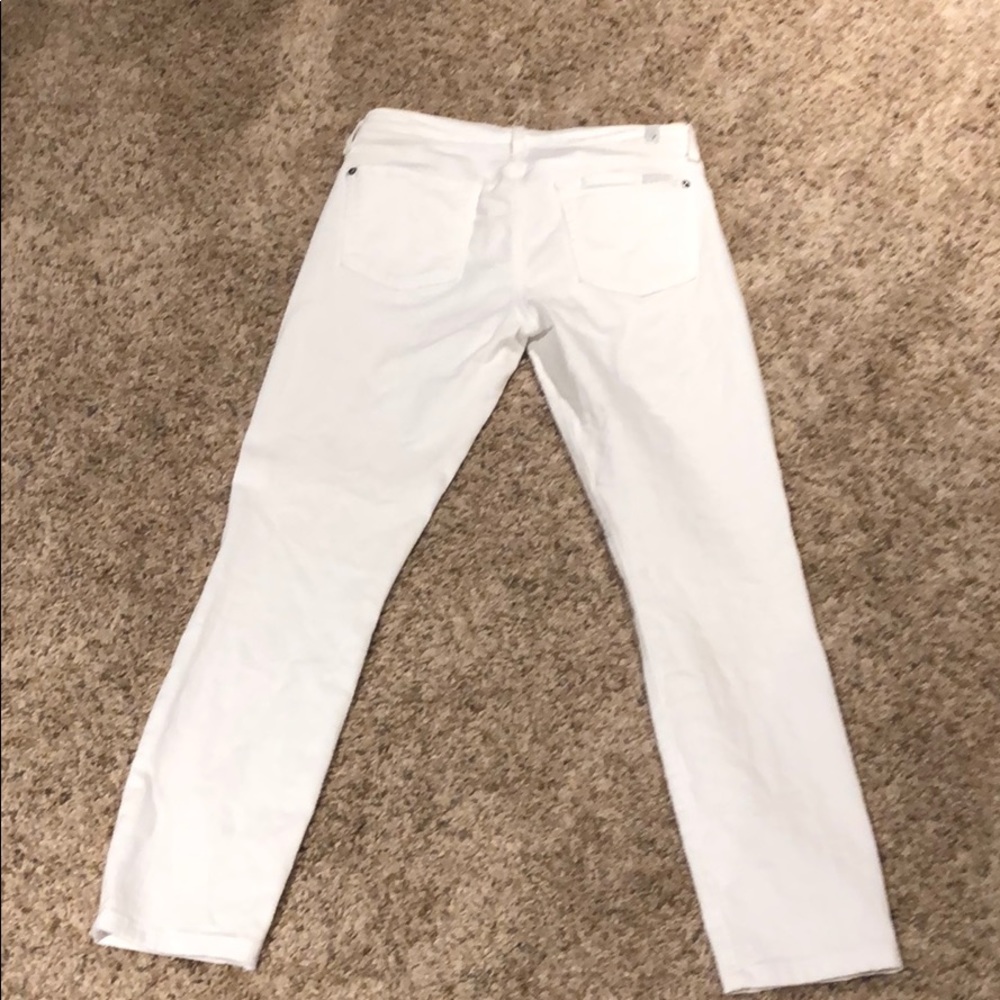 7 for all mankind white skinny jeans